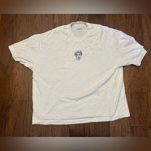 Topman White Short Sleeve Tee with Greek Embroidered Graphic